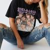 Графическая футболка с изображением мирового тура BTS, Футболка с фан-артом Kpop, Футболка Bangtan Boys, Милая футболка с иллюстрацией BTS, Подарок для ARMY, Мерч корейского айдола