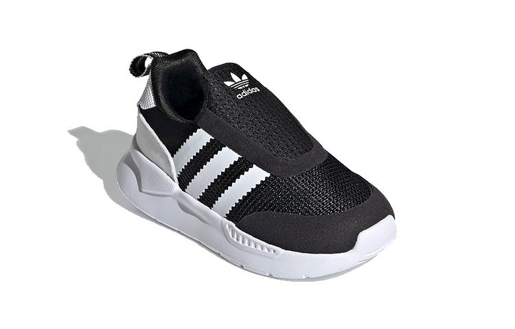 adidas Originals ZX 360 Амортизация Устойчивые к истиранию Дышащие Низкие Детские Кроссовки Черно-белые Для Младенцев и Малышей FX4941