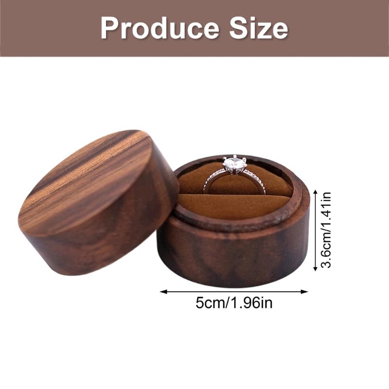 Rings Display Box Wood Rings Storage Case Jewellery Organiser Storage Chest For Engagement Proposal Jewelry Display