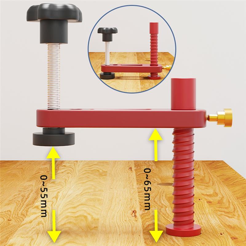ABBY-2Pcs Woodworking Fast Pressure Feeder Desktop Pressure Plate Press Clip Manual Clamping Aluminum Alloy Accessories