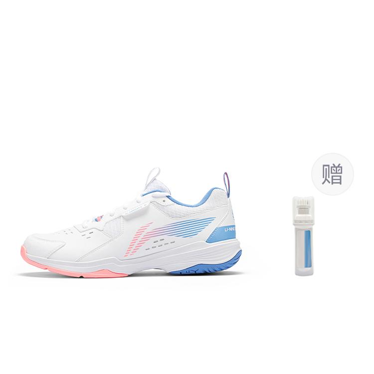 Li Ning Ace Износостойкие Дышащие Низкие Бадминтонные Кроссовки Унисекс Белый Розовый Синий AYTT001-6