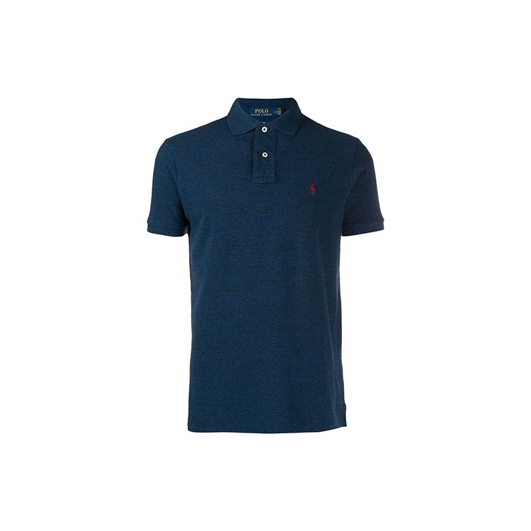 Polo Ralph Lauren Logo Slim Fit Рубашка поло с коротким рукавом Мужская верхняя часть Синяя 710536856-265