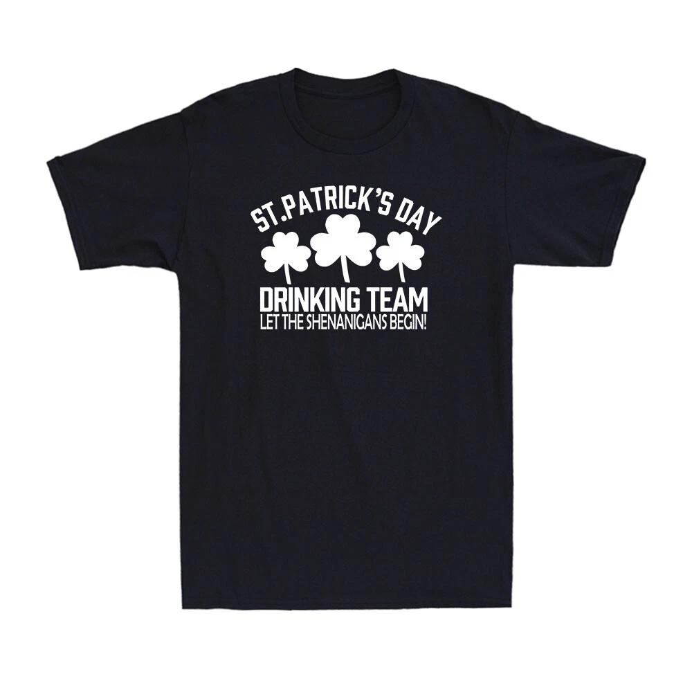 St Patrick's Day Drinking Team Shamrock Ireland Funny Gift Men's Cotton T-Shirt