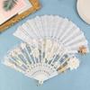 Court Style Photography Prop Lolita Lace Fan Dance Hand Fan Folding Fan Lace Rose Folding Fan
