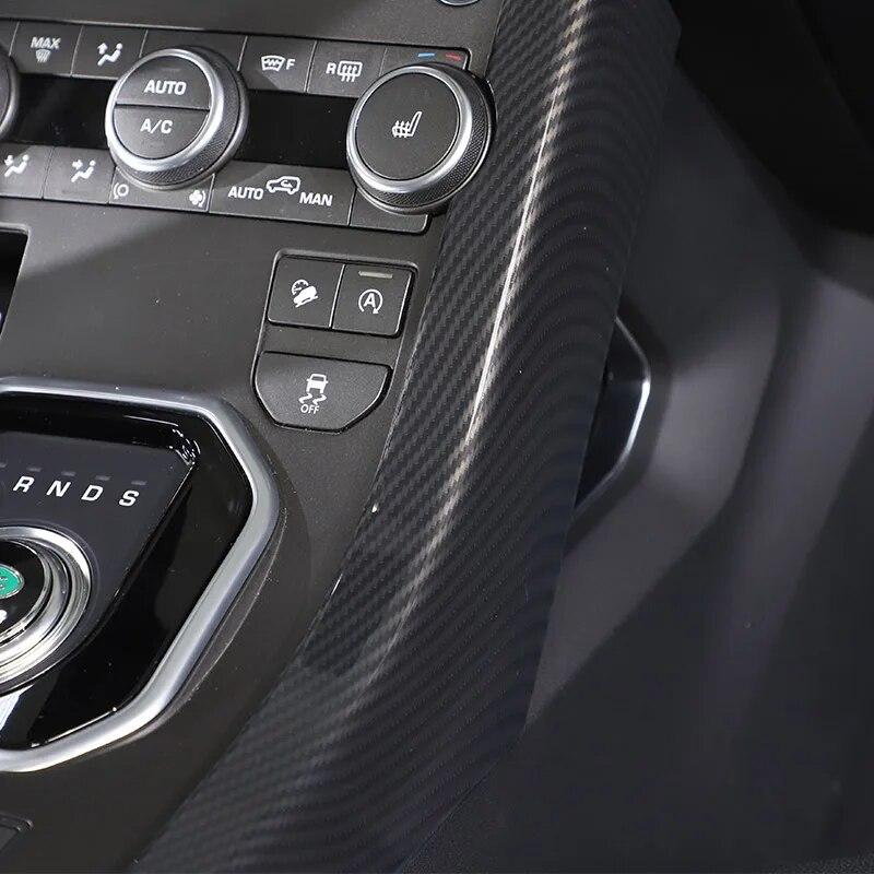 Для Land Rover Range Rover Evoque 2012-2018 ABS углеродное волокно/серебристый автомобильный центр управления боковой отделкой полоса наклейка автомобильные аксессуары