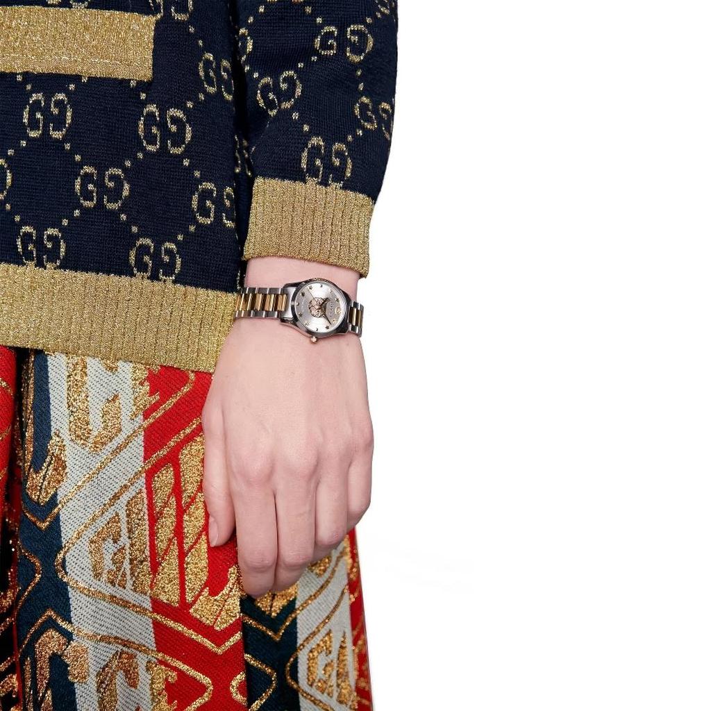 Gucci YA126596 Позолоченные двухцветные женские часы Mystic