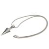 Arrowhead Pendant Necklace Alloy Vintage Spear Point Chain Pendant Necklace for MenSilver