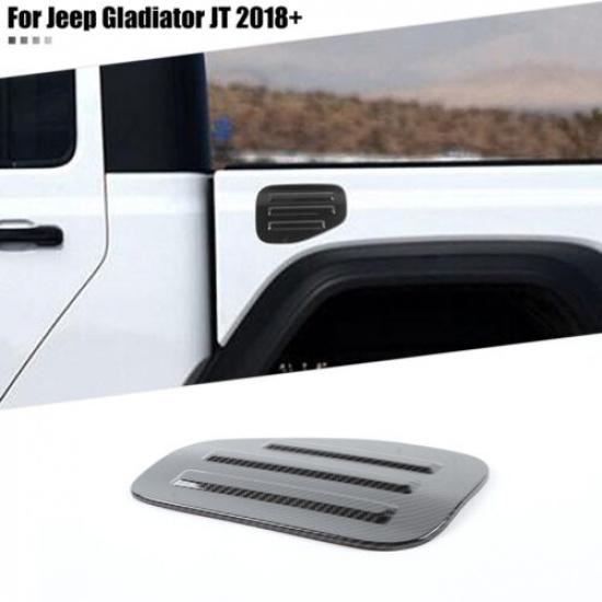 Carbon Fiber Door Filler Fuel Tank Gas Cap Cover Trim For Jeep Gladiator JT 18+