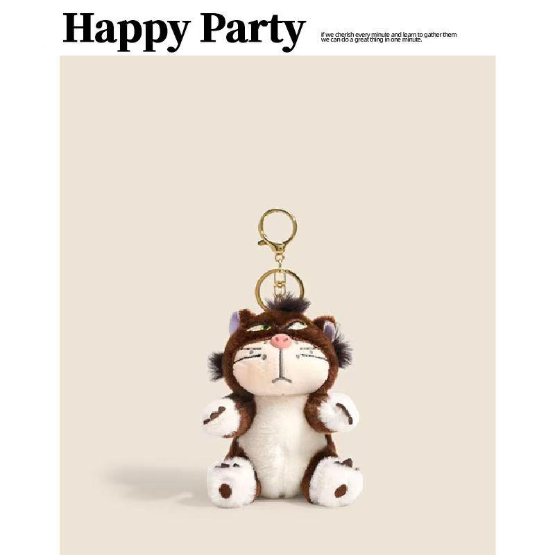 Angel & Devil Cat Plush Keychain Ornament