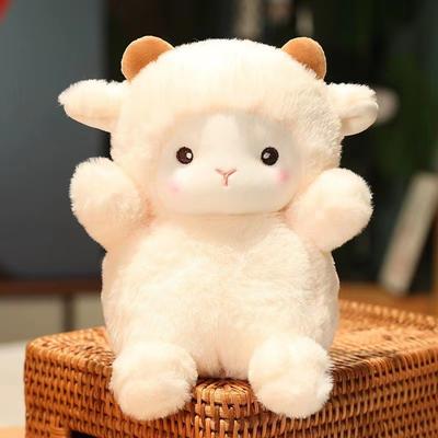 Милая мультяшная кукла-овечка Polk Lamb, подушка для девочки, плюшевая игрушка в виде овцы в форме сердца, подарок на день рождения девочки