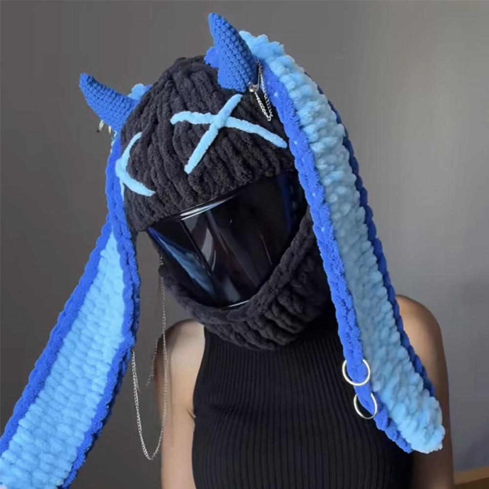 Универсальный плюшевый чехол для мотоциклетного шлема, плюшевые чехлы для шлема в виде полного кролика для рождественских подарков, украшение для мотоциклетного шлема, стайлинг