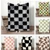 Pattern Checkered Throw Lightweight G Flannel Blanket Soft Skinfriendly for Summer Cooling
