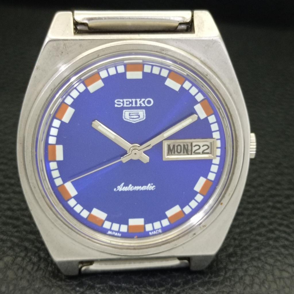 ВИНТАЖНЫЕ МУЖСКИЕ ЧАСЫ SEIKO 5 AUTOMATIC 7006A ЯПОНИЯ С СИНИМ ЦИФЕРБЛАТОМ a701636-5 R206c-a701636