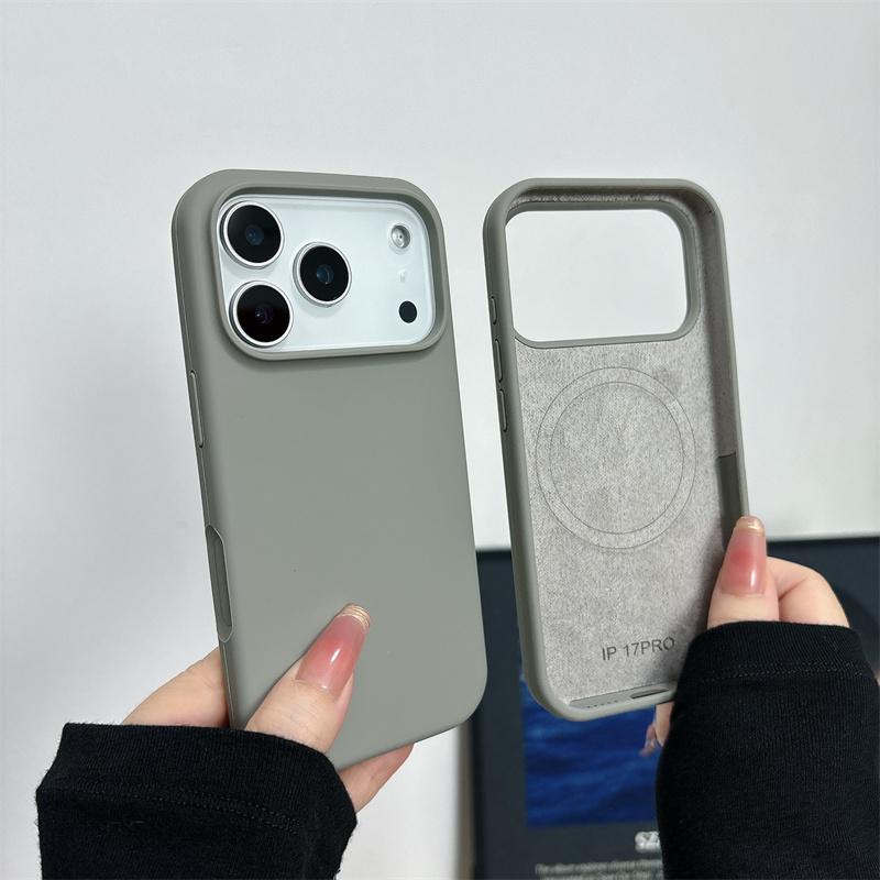 Магнитный Чехол из Жидкого Силикона для For Iphone 17 Air 16 1 14 Plus 13 12 Pro Max Для Чехол с Большим Отверстием под Камеру Ударопрочный Чехол