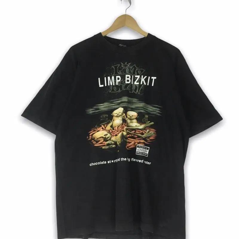 Limp Bizkit Rap Rock Band Rare Design 90's Black T Shirt Reprint