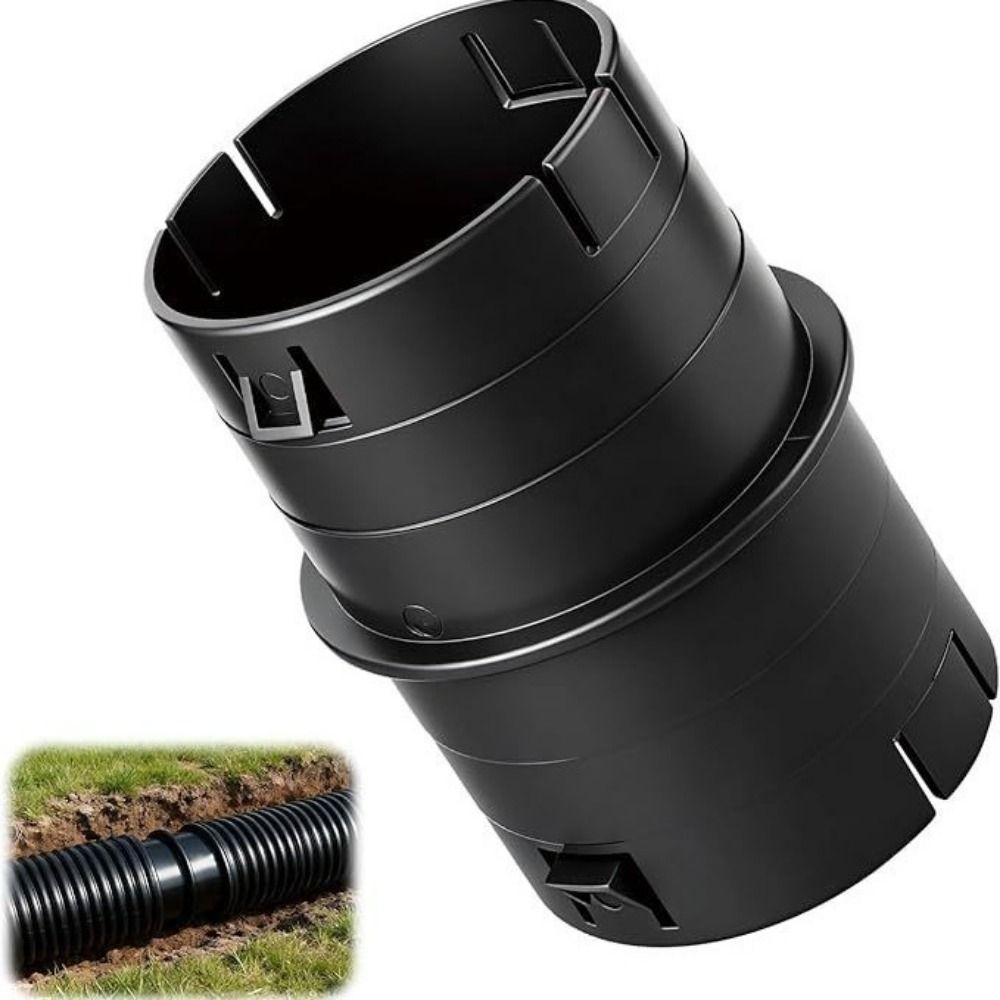 4-inch Pipe Internal Coupling Durable Drainage Adapter Fitting PVC Pipe Joint Corrugated Boat