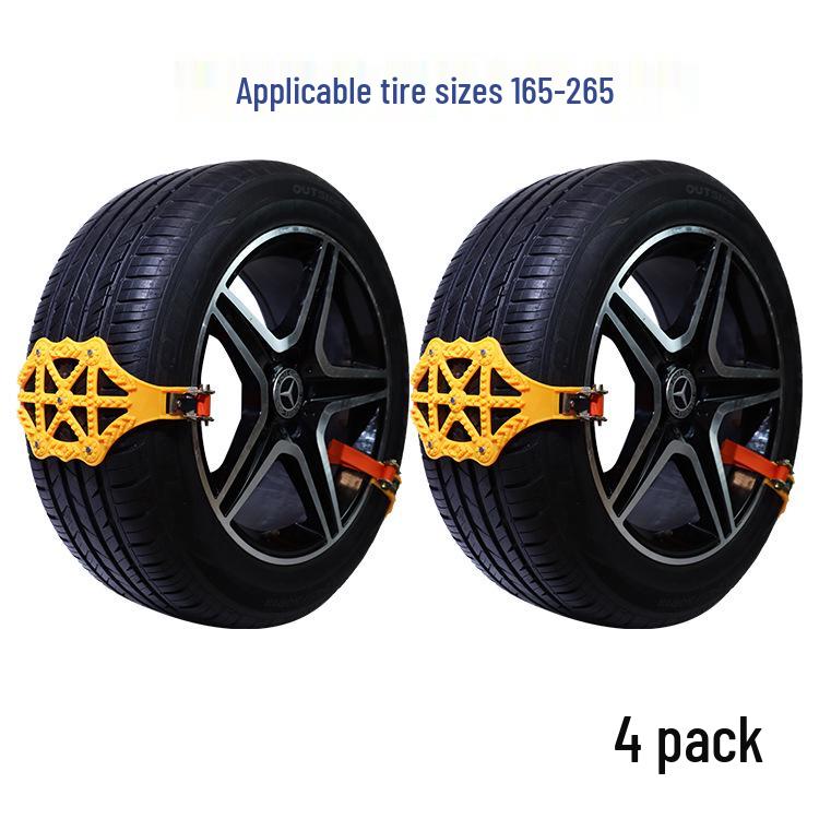 Car Tendon New Thickened TPU Snow Chain: Emergency 5-Stud SUV Tire Anti-Skid Chain, Universal Fit.