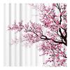 unframed Pink Cherry Blossom Peach Blossoms Shower Curtain Set Flowers White Background Girl Bathroom Polyester Cloth Screen 12