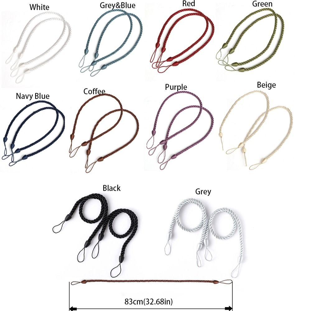 2Pcs Ins Style Curtains Binding Rope Easy To Use Curtains Tied Strap Home Decor