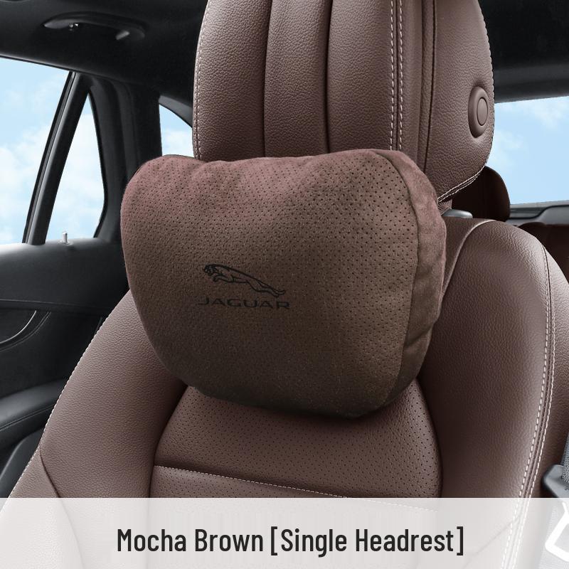 Дышащие подголовники с поддержкой шеи из замши для автомобильных сидений Jaguar XEL/XFL/F-PACE