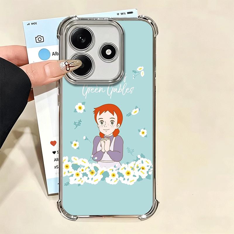 Чехол для телефона Anne Of Green Gables Shirley Plating для Xiaomi Redmi Note 14 15 Pro Plus 13 12 11 11S 11T 10 9S 9 5G Противоударный Airab