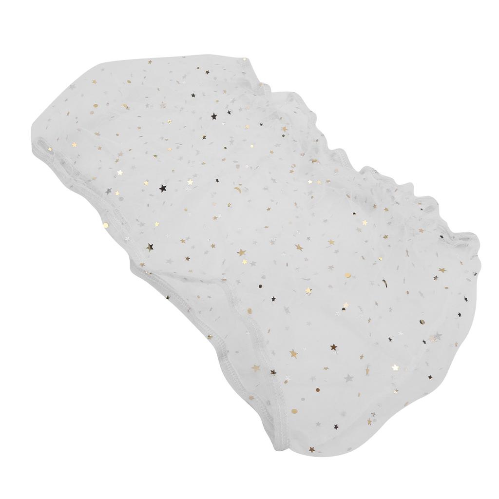 Сетка для птичьей клетки, пыленепроницаемые аксессуары для птичьих клеток, чехлы для клеток с декором в виде звезды и луны(белый )