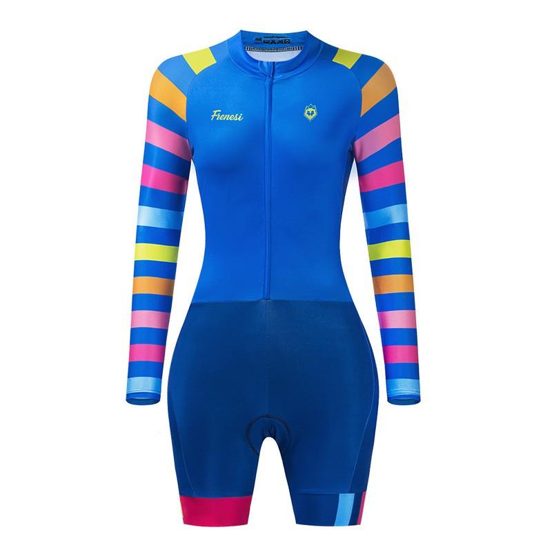 Womens Triathlon Suit Long Sleeve Short Pants Cycling Running