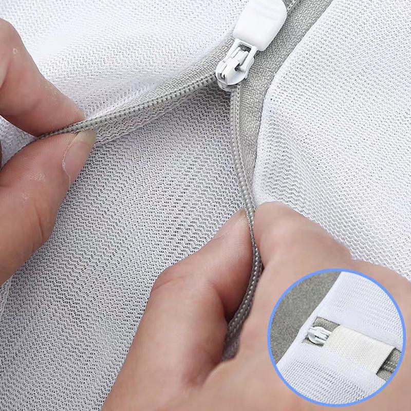 White Durable Large Washing Laundry Bag Mesh Organizer Net Dirty Bra Socks Underwear Shoe Storag Wash Machine Cover Clothes