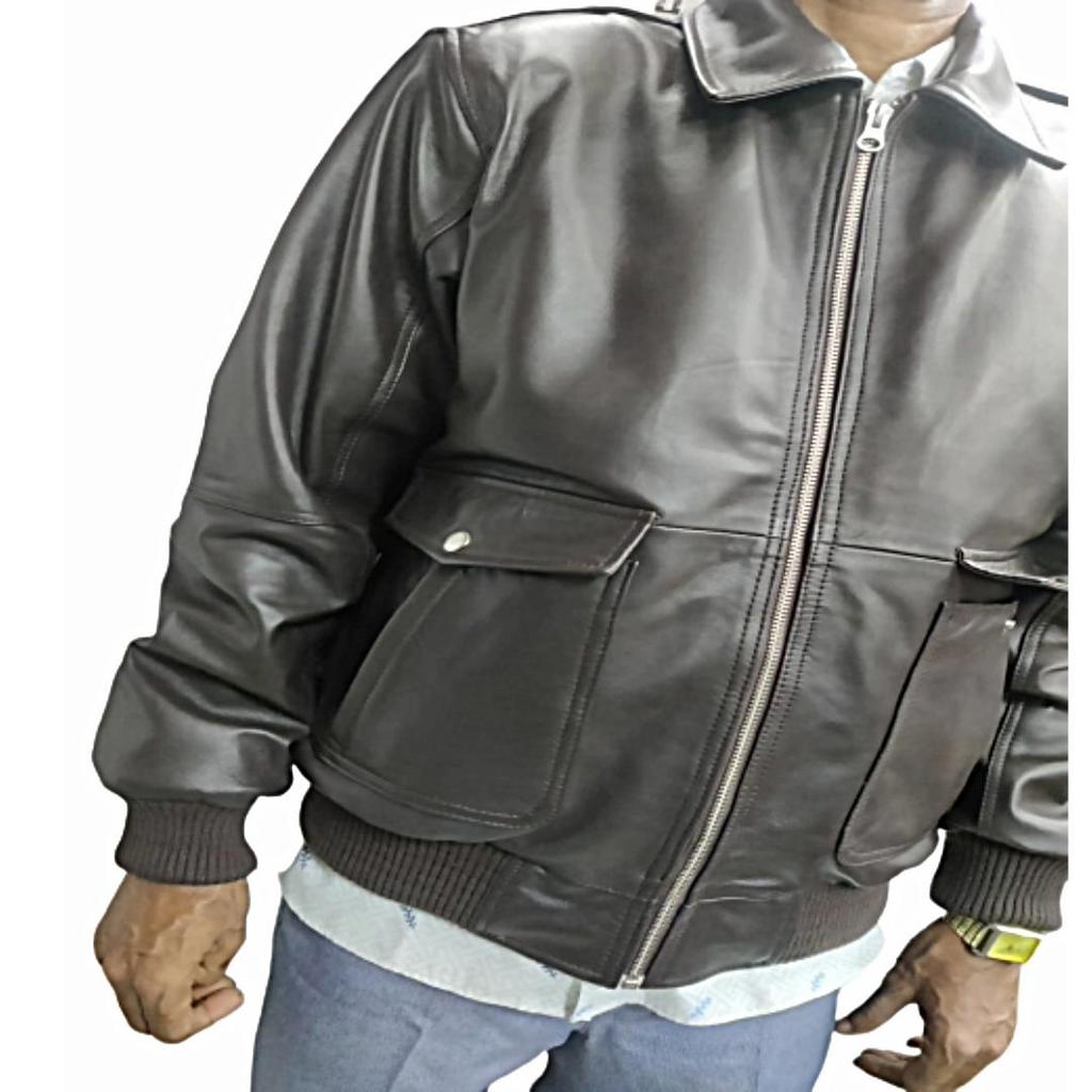 Мужская темно-коричневая кожа из овечьей кожи, куртка-бомбер, байкерская куртка, полная застежка-молния на Хэллоуин, стильная мужская куртка, подарок ко Дню отца, армейская мужская куртка