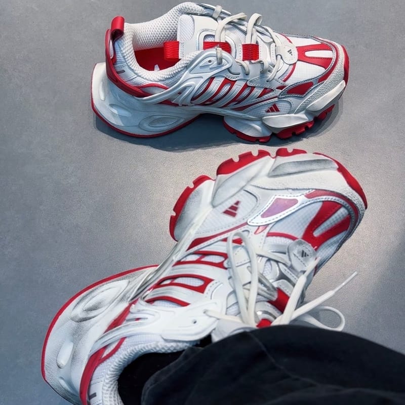adidas Vento Xlg Deluxe Бело-красные кроссовки JS1590