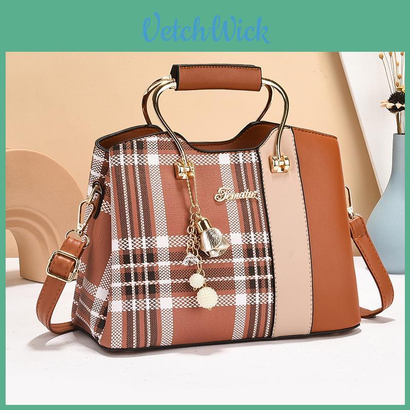 Trendy Large Capacity Color Block Women's Handbag Perfect For Everyday Use And Moms