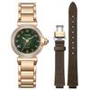 Photovoltaic Watch Waterproof with Replacement Band Diamond Green ROUND Collection Gold [Citizen] Eco-Drive EM1123-62X Women's
