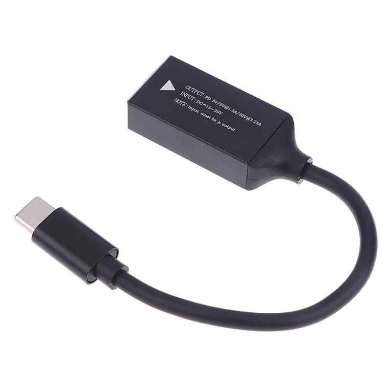 Pd65W Для Конвертера Dc Square Jack в Usb Type-C Зарядный Кабель Совместимый с Для Зарядного Устройства для Ноутбука Кабель Быстрой Зарядки
