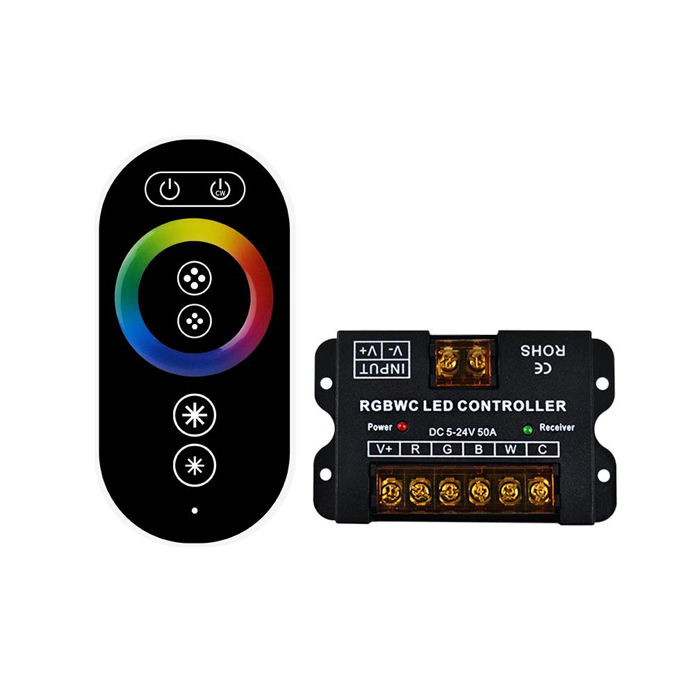 DC12V/24V 6-кнопочный Полностью сенсорный RGB-контроллер Полноцветная светодиодная лента Контроллер светодиодов Светодиодный пульт дистанционного управления Диммер Для осветительных приборов