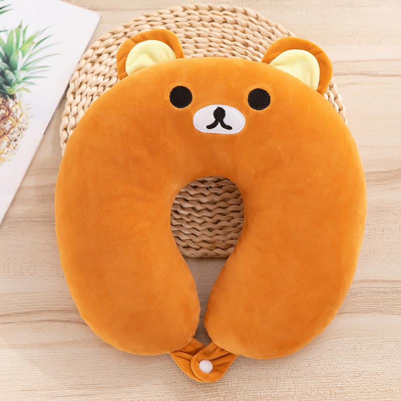 Подушка для путешествий, Подушка для шеи, Поддержка шеи, головы и подбородка, Милая дорожная подушка для шеи с рисунком для мальчиков и девочек, Дорожные аксессуары для самолета, автомобиля, откидывания