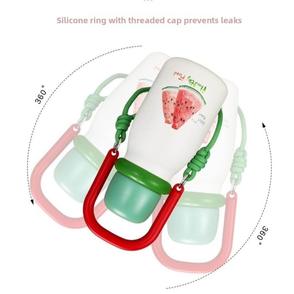 Double Drink Straw Stainless Steel Thermal Bottles Leak Proof Travel Thermal Cup Birthday Gifts