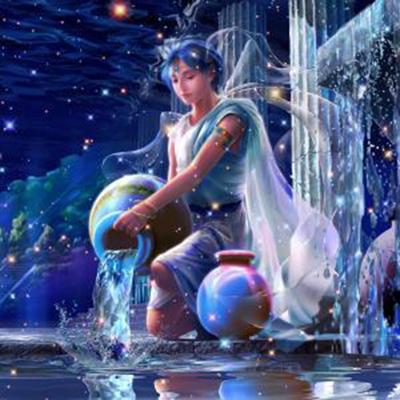 5D DIY Алмазная картина "Зодиакальное Созвездие Водолея Вышивка Набор Крест Стежок Мозаика Декор