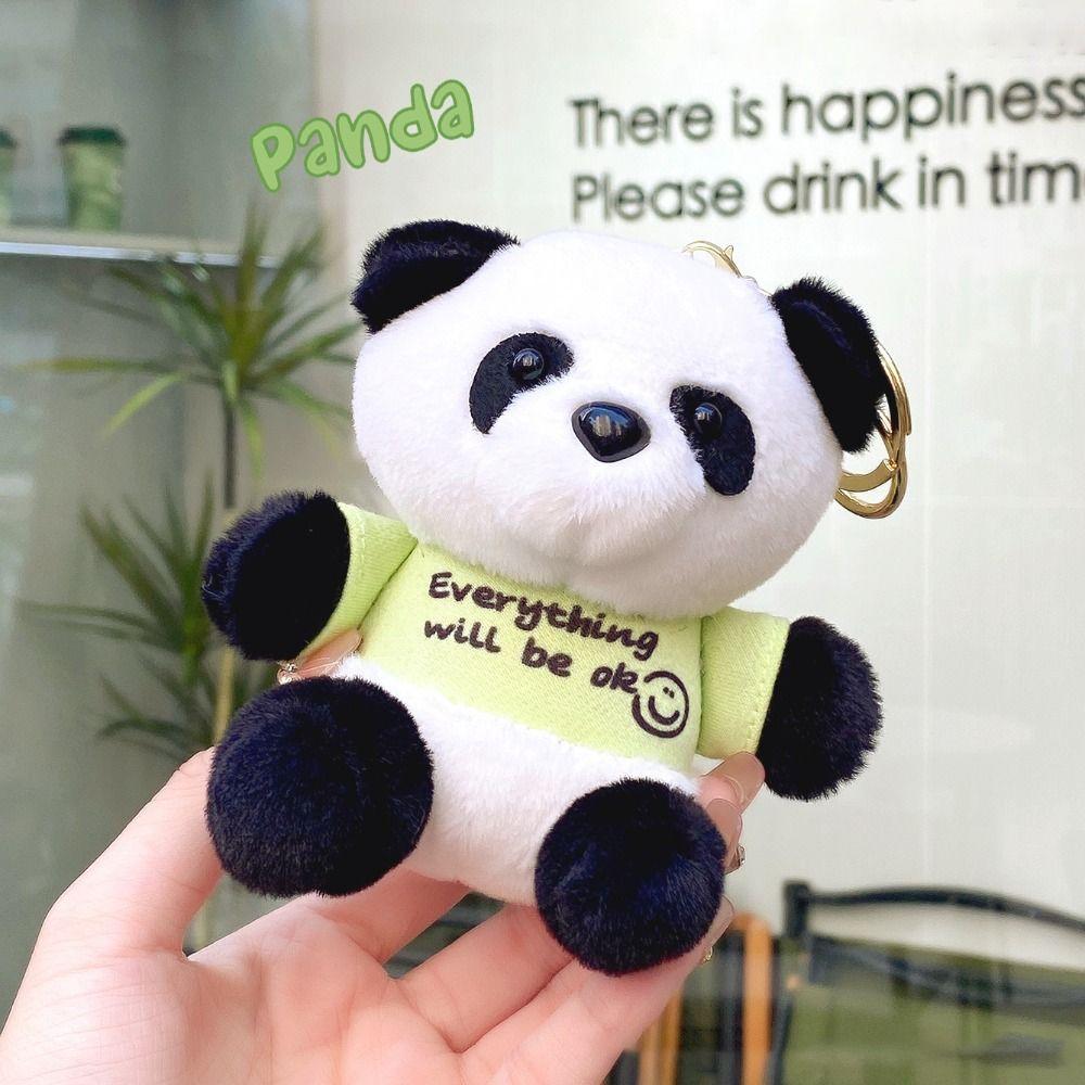 Мягкий брелок в виде панды, мультяшный автомобильный брелок, портативная плюшевая кукла, сумка, кулон, студент