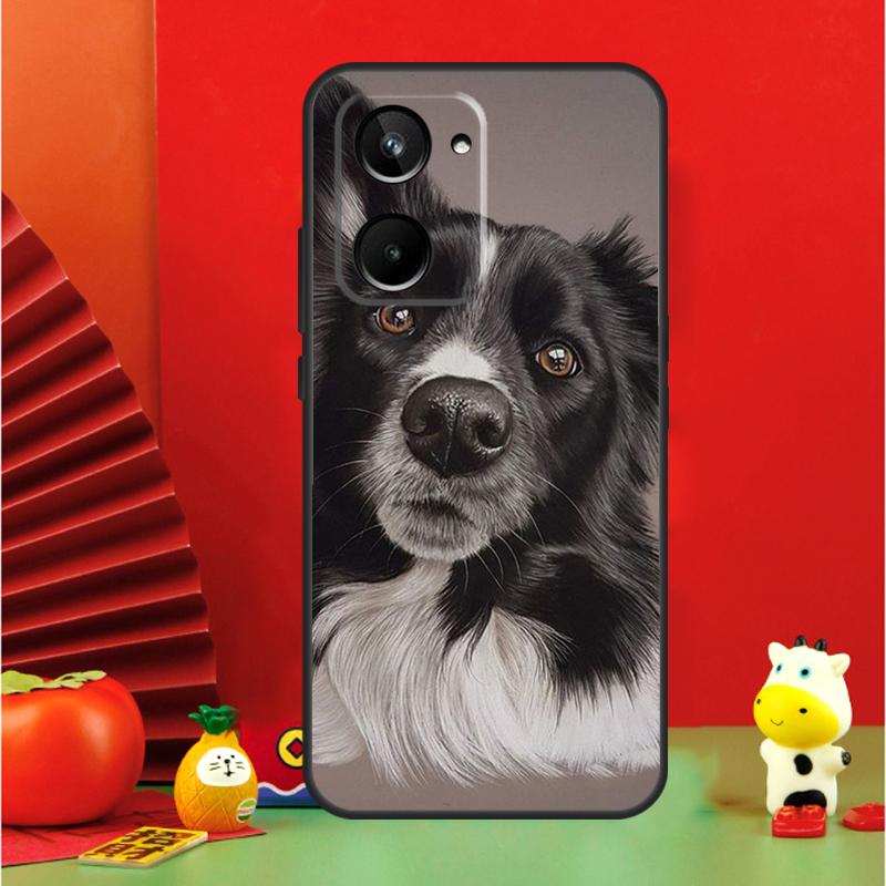 Border Collie Watercolor For Realme 15 Pro GT7 GT6 10 11 12 13 14 Pro Plus C67 C63 C61 C55 C51 C53 C35 C75 C65 Case