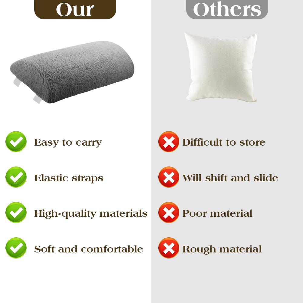 4 дюйма Подушка для ног для кресла-реклайнера с эластичным ремешком Подушка-валик половинной формы для ног с чехлом из шерпы Валик в форме полумесяца для кровати, кресла, дивана