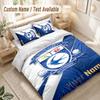 Custom Name Bedding Set 3 PiecesCardiff City Print Duvet Cover + 2 Pillowcases Soft Bed Decor