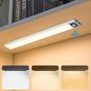 SEKIDAR LED Sensor Indoor Motion Sensor 3 Colors Bar Rechargeable Stair Cabinet 3M Induction No Wiring Ultra Thin Energy Light Light, Light, 40cm,