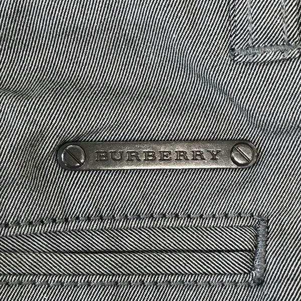 Burberry Брюки слаксы зауженного кроя от Sanyo Shokai Серые Мужские M/85 Длина по внутреннему шву 82 см(ИСПОЛЬЗОВАЛ)