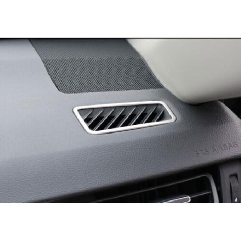 2pcs Silver Steel trument L&R Air Outlet Vent Trim For Toyota RAV4 -