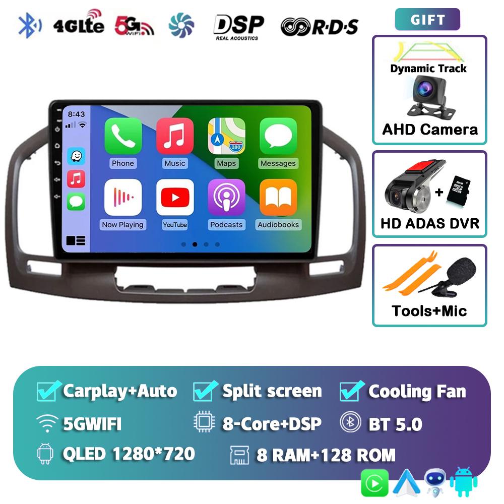 Android 14 Carplay Auto для Buick Regal Opel Insignia 2009 2010 2011 2012 2013 Автомобильный радиоприемник Мультимедийный проигрыватель Стерео GPS WIFI+4G BT