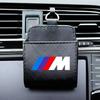 Сумка для хранения в автомобиль с логотипом M, сумка для мусора на воздуховод, кожаный органайзер для BMW E46 E39 E90 E60 E36 F30 F10 E34 E30 F20 E92 M3 M4 M5 X3 X4 X5 X6 X7