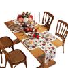 Современный Простой Утолщенный Полиэстер Хлопок Цифровая Печать Красный Рождественский Настольный Флаг Прикроватный Флаг Подставка Под Тарелку Скатерть для Обеденного Стола