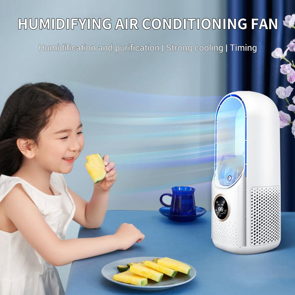 Desk Fan Small Bladeless Fan Small Quiet Table Fan with USB for Office Home Bedroom Nightstand