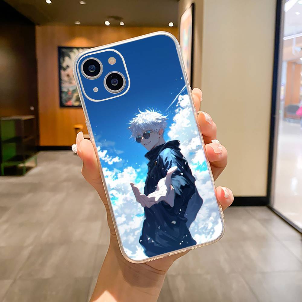 Любимые Аниме Персонажи-С-Сатору Г-Годжо Чехол для Телефона Для iPhone17,16,15,14,13,12,Pro Max, Plus Мягкий Силиконовый Прозрачный Чехол