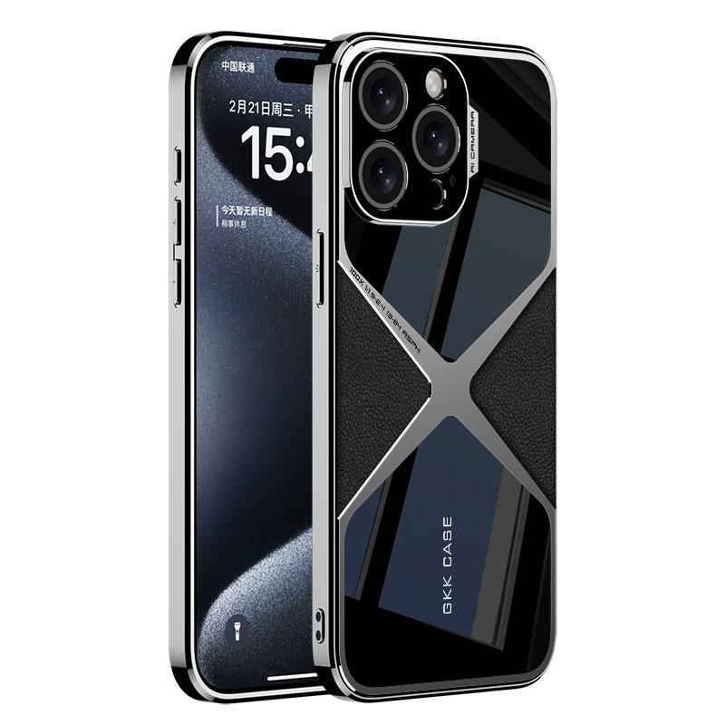 2024 Новый модный чехол из гальванизированной кожи для iPhone 14 15 ProMax, ультратонкий защитный чехол с защитой от падений и износа